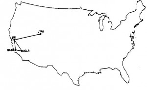 Map of the ARPANET in 1969